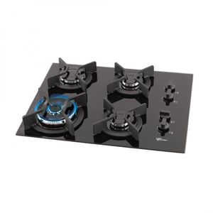 Cooktop em Vidro 4 Bocas a Gás Bivolt Infinity Fischer Preto