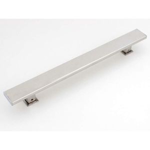 Puxador Para Porta Duplo Em Inox Planus Eco 75 Cm Geris Prata