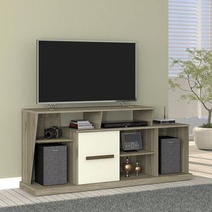 Rack Para Tv Até 52 Polegadas 1 Porta Bolero Magno Móveis Angelim/Off White