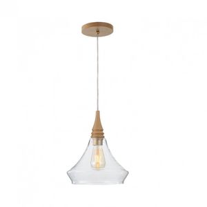 Pendente Flow Piramidal 1L 26Cm Madelustre Castanho E Dourado