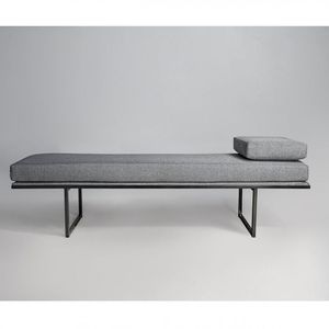 Puff Em Linho 160Cm Galli Sofani Cinza/1455/Preto