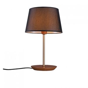 Abajur De Mesa 45Cm Cúpula Cotton Slim Castanho/Dourado