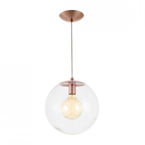 Pendente Decorativo Esphera Diâmetro 35Cm Cobre Madelustre Transparente