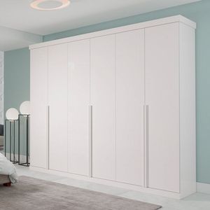 Guarda Roupa Casal 6 Portas Guarapari Panan Móveis Branco