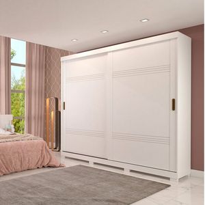 Guarda Roupa Casal 2 Portas Blumenau Panan Móveis Branco