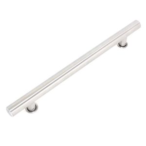Puxador Para Porta Duplo Em Inox Tubular Eco 1 Prata