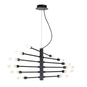 Pendente Bivolt 104cm Neo Bella Iluminação Preto/branco