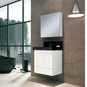 Banheiro Gabinete, Lavatório Em Porcelanato 60Cm Branco