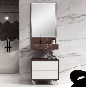Banheiro Bancada Em Porcelanato Pró 60Cm Linho