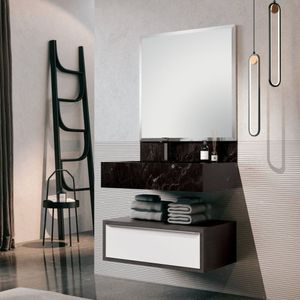 Banheiro, Bancada Em Porcelanato Cuba Esculpida 80Cm Grafen