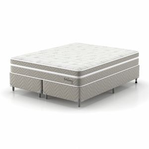 Cama Box Queen 158X198X51Cm Molejo Verticóil Milani Fx Bege