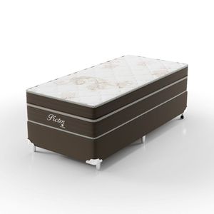 Cama Box Solteiro 88X188X71Cm Pictor Bege/Marrom