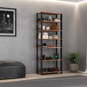 Estante Sapateira Multiuso 6 Prateleiras M121 Preto/Solanum