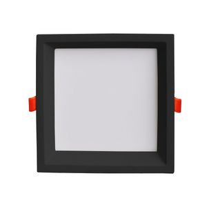 Plafon Bivolt De Embutir 3000K Low Frame Preto
