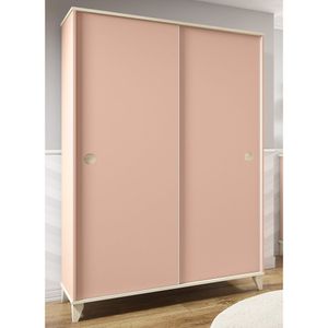 Guarda-Roupa 2 Portas 2 Gavetas Hope Serpil Baby Rosa/Nuvem