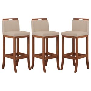 Conjunto 3 Banquetas Altas Em Ccs Interiores Pinhão