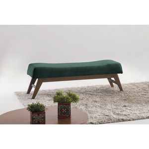 Puff 160Cm Pés Imbuia Horus Sofani Azul