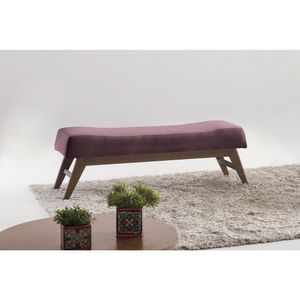 Puff 140Cm Pés Imbuia Horus Sofani Rosa
