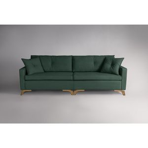 Sofá 250Cm Pés Mel Viena Sofani Verde
