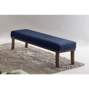 Puff 160Cm Pés Imbuia Theo Sofani Azul