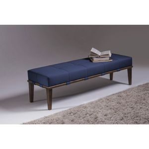 Puff 160Cm Pés Imbuia Livia Sofani Azul