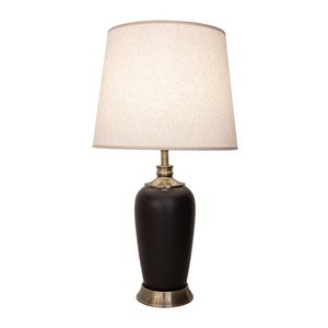 Base Abajur Piano 17X50Cm 1Xe27 40W Lumiere Bronze/Preto