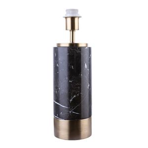 Base Abajur Marmo 12Cm 39Cm 1Xe27 40W Lumiere Dourado/Preto