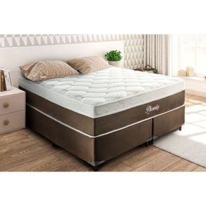 Cama Box King193X203X59Cm Phoenix Branco/Tabaco