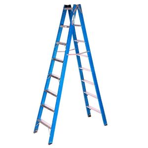 Escada Tesoura Dupla Em Fibra Premium 2,40M 8 Degraus Wbertolo
