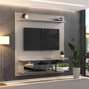Painel Para Tv Até 65 Polegadas 2 Gavetas Espelhadas Bp1061e Foscarini Nude