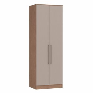 Guarda Roupa Modulado 2 Portas Requinte Móveis Castro Macadâmia/duna Line
