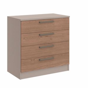 Cômoda Módulo Inferior 4 Gavetas Requinte+ Móveis Castro Duna Line/macadâmia