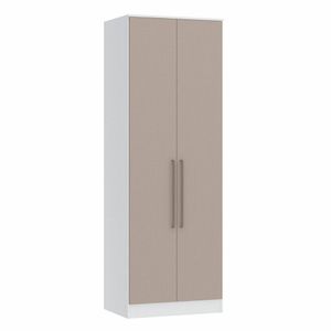 Guarda Roupa Modulado 2 Portas 2 Gavetas 4 Prateleiras Requinte Móveis Castro Branco Line/duna Line