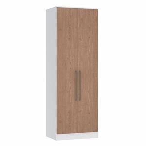 Guarda Roupa Modulado 2 Portas 2 Gavetas Requinte Móveis Castro Branco Line/macadâmia
