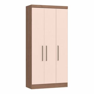 Guarda Roupa Modulado 3 Portas 2 Gavetas Infinity Móveis Castro Macadâmia/blush Line