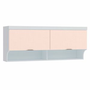 Armário Aéreo Ponte Modulado 2 Portas Infinity Móveis Castro Branco Line/blush Line