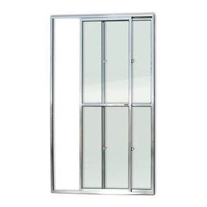 Porta Balcão 2 Folhas Super 25 Vidro Liso 210cm X 120cm Brimak Brilhante