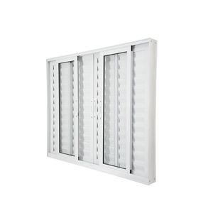 Janela Veneziana Abertura Central Premium 6 Folhas Vidro Liso 100x120cm Crv Portas E Janelas Branco