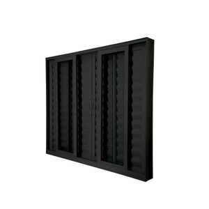 Janela Veneziana Abertura Central Premium 6 Folhas Vidro Liso 100x120cm Crv Portas E Janelas