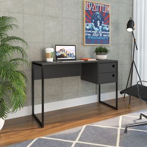 Escrivainha 120Cm 2 Gavetas P1012 Placa E Ponto Grafite