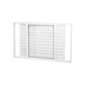 Janela Veneziana Abertura Dupla Premium 3 Folha Vidro Liso 100x120cm Crv Portas E Janelas