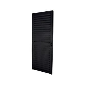 Porta Veneziana Abertura Esquerda Premium 210x80cm Crv Portas E Janelas Preto