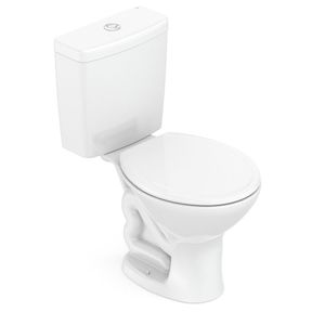 Kit Vaso Sanitário Com Caixa Acoplada E Assento Saveiro Celite Branco
