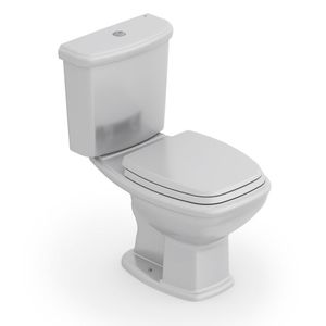 Kit Vaso Sanitário Com Caixa Acoplada E Assento Soft Close Fit Plus Celite Cinza Prata
