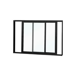 Janela De Correr Abertura Dupla Premium 2 Folhas Vidro Liso 100x150cm Crv Portas E Janelas Preto