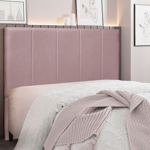 Cabeceira Casal 140cm Veludo Ravenna Spezzia Lilás
