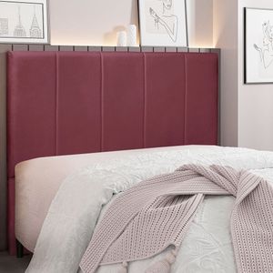Cabeceira Casal 140cm Veludo Ravenna Spezzia Vinho