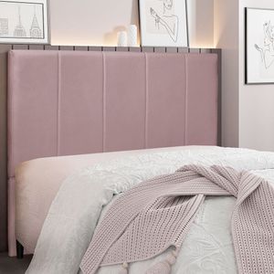Cabeceira Solteiro 90cm Veludo Ravenna Spezzia Lilás