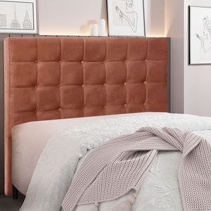 Cabeceira King 195cm Veludo Verona Spezzia Cobre