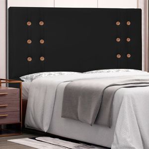 Cabeceira Casal 140cm Corano Genova Spezzia Preto